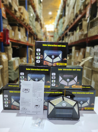 Aplique luz solar con sensor 100 LED