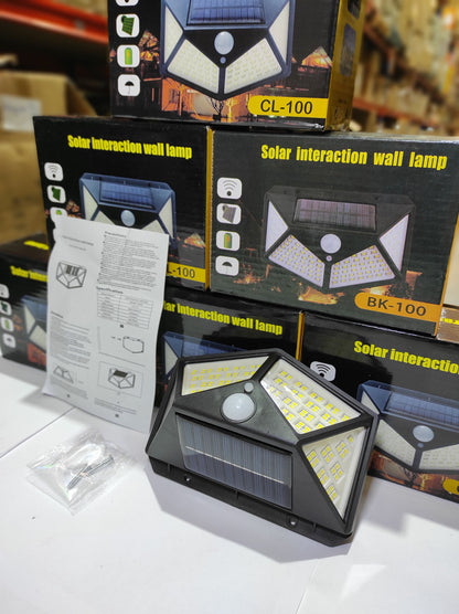Aplique luz solar con sensor 100 LED