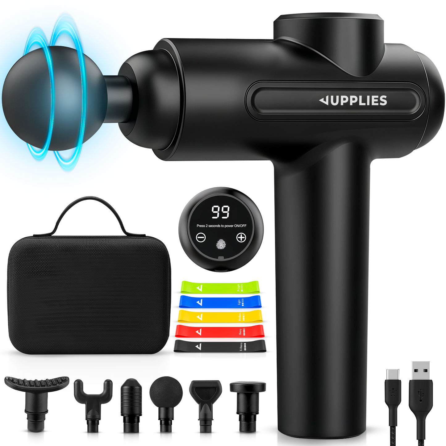 Pistola de masaje muscular - Jupplies