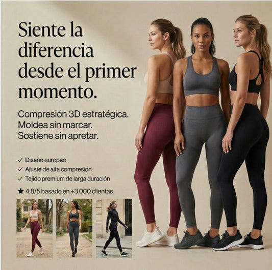 Pack 3D Cellumove™ – 3 Leggings Modeladoras para Cada Momento del Día